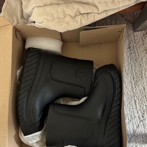 Adidas Black Rubber Ankle Boots
